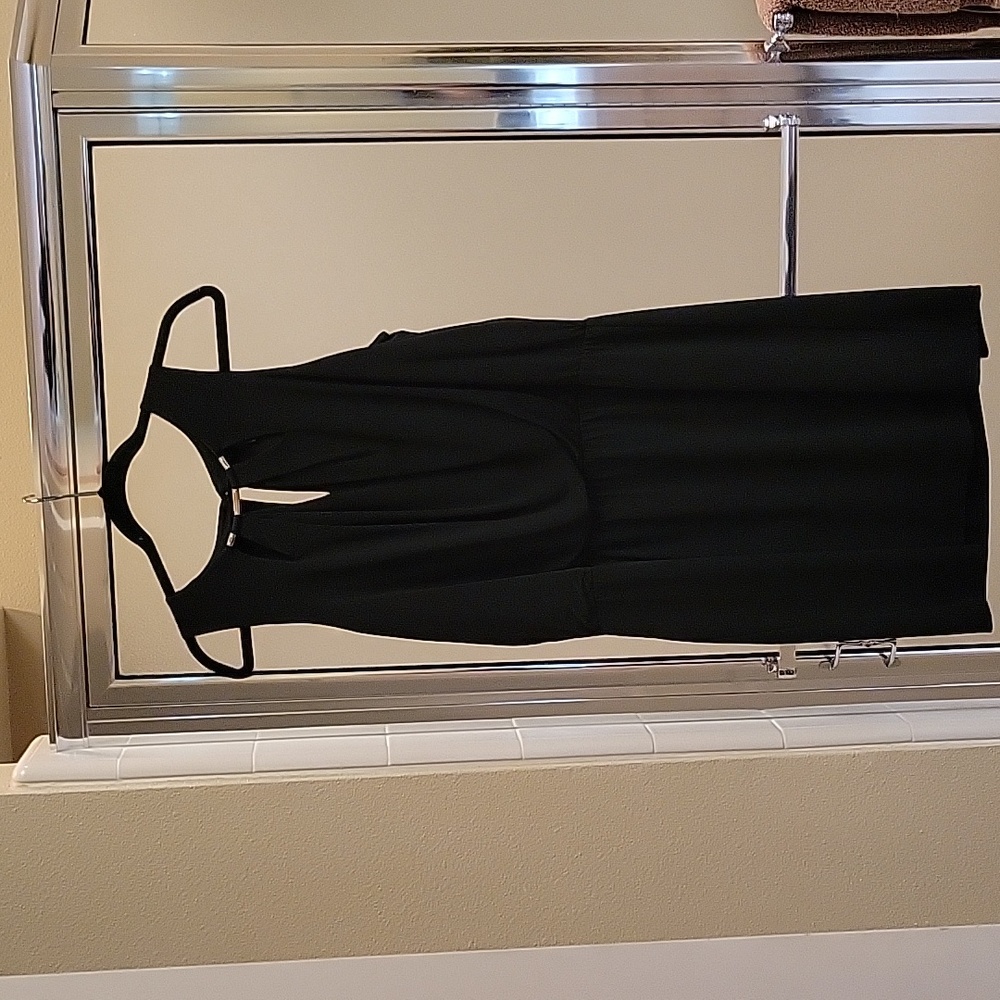 Black cocktail or casual dress, size L
